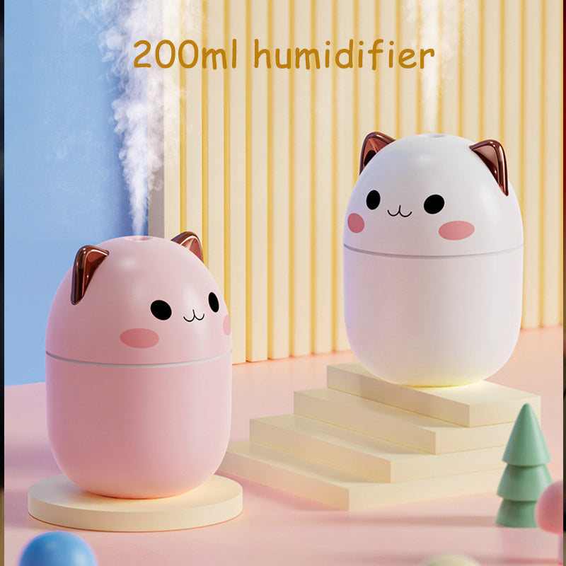 Cute Cat Ultra-Silent Air Humidifier/Purifier/Aromatherapy With Led Cool Mist Spray