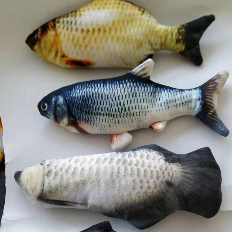 Electric Jumping Fish Simulation Fish Toy- Without Cat Nip Version