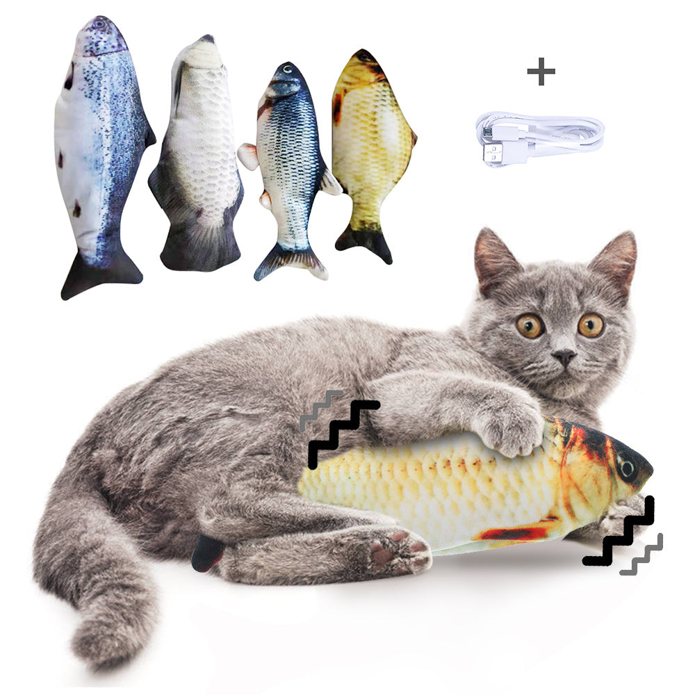 Electric Jumping Fish Simulation Fish Toy- Without Cat Nip Version