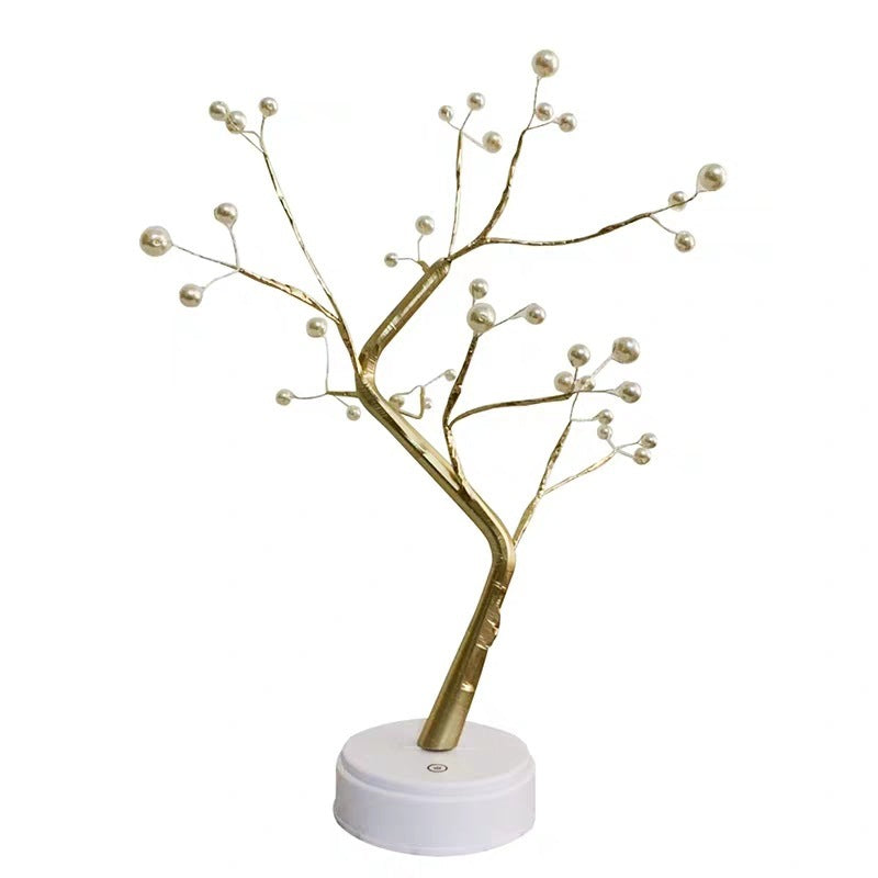 Led Copper Wire Bonsai Tree Light w/Rice Grain or Round Lights