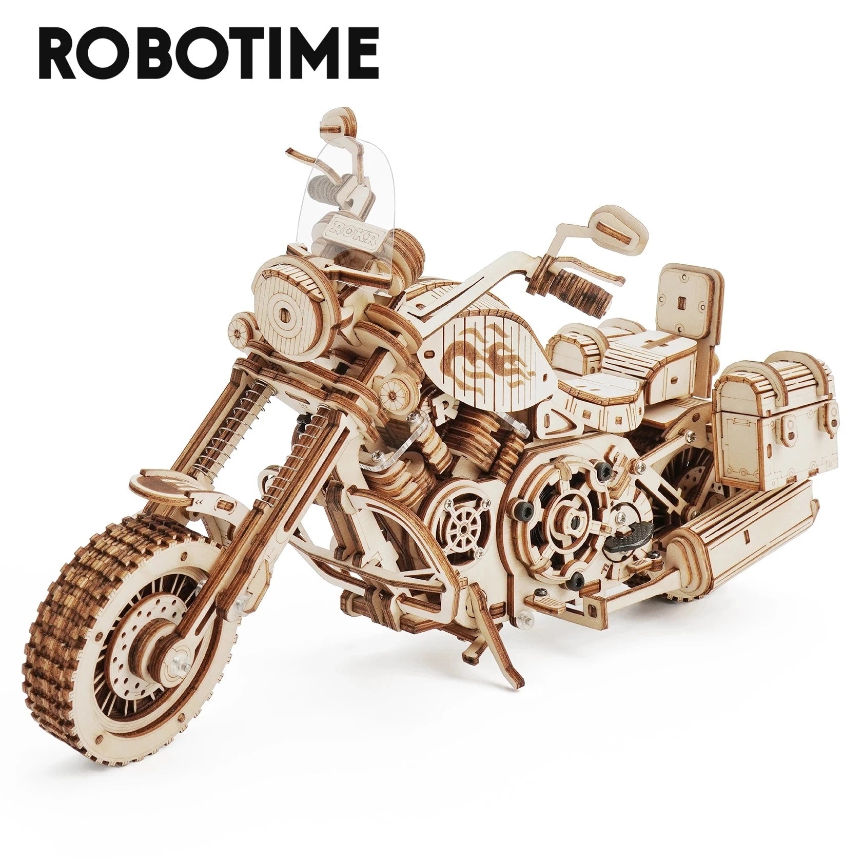 420 Piece Robotime ROKR Cruiser Motorcycle DIY Wooden Model