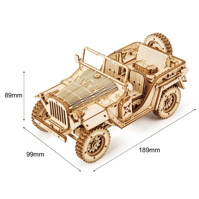 3D Wooden Model Jeep