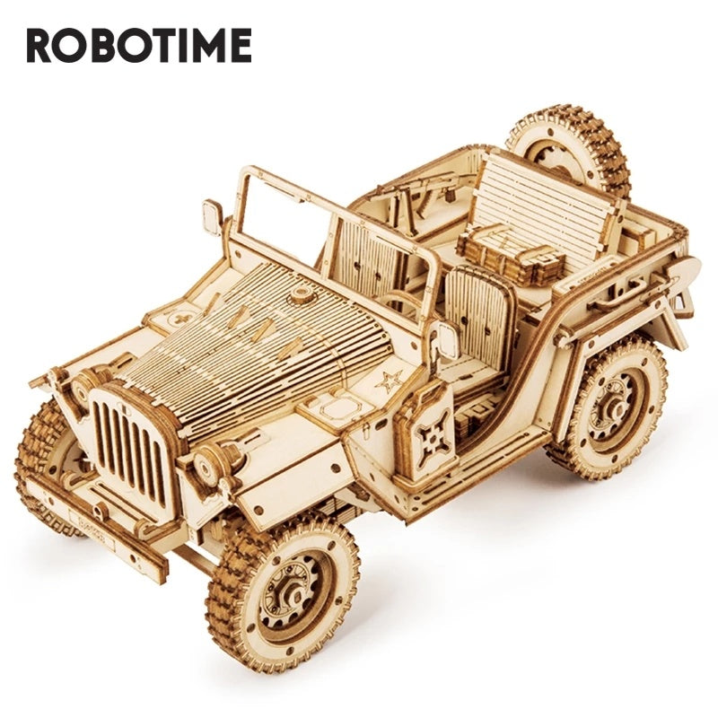 3D Wooden Model Jeep