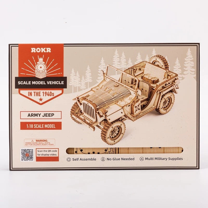 3D Wooden Model Jeep