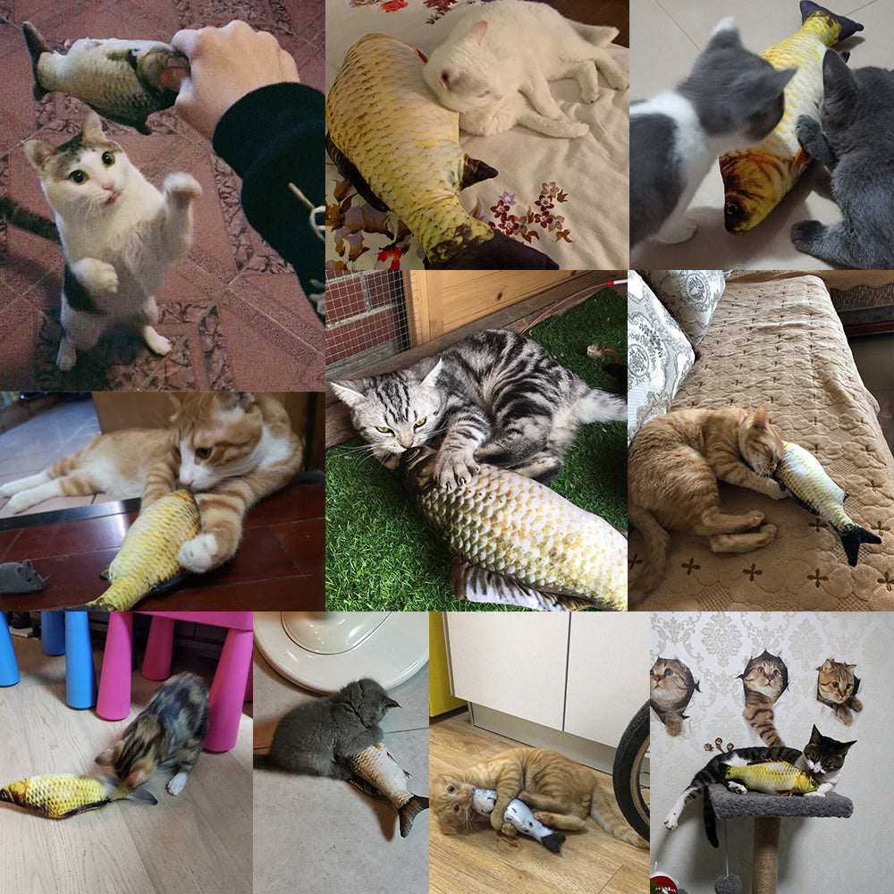 Electric Jumping Fish Simulation Fish Toy- Without Cat Nip Version