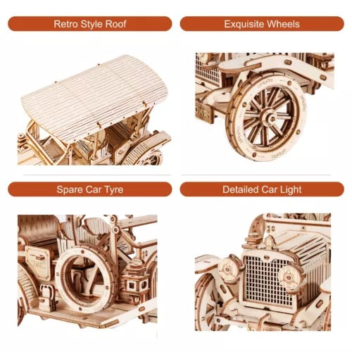 3D Wooden Puzzle DIY Model Vintage Car