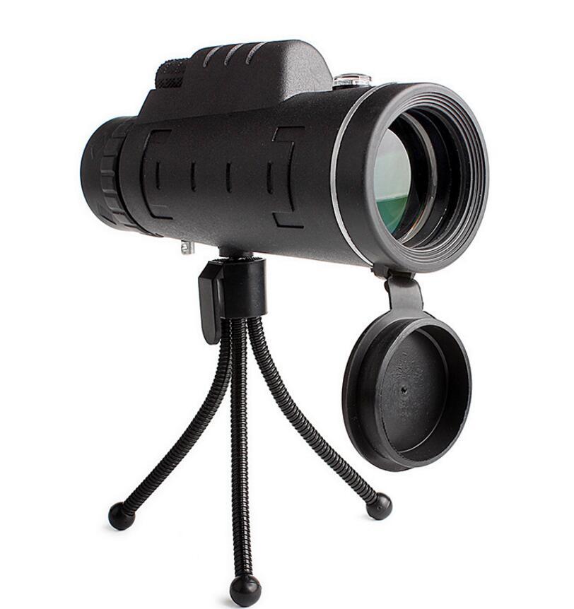 Monocular Telescope Zoom Scope with Compass Phone Clip Tripod, Compatible with Apple.