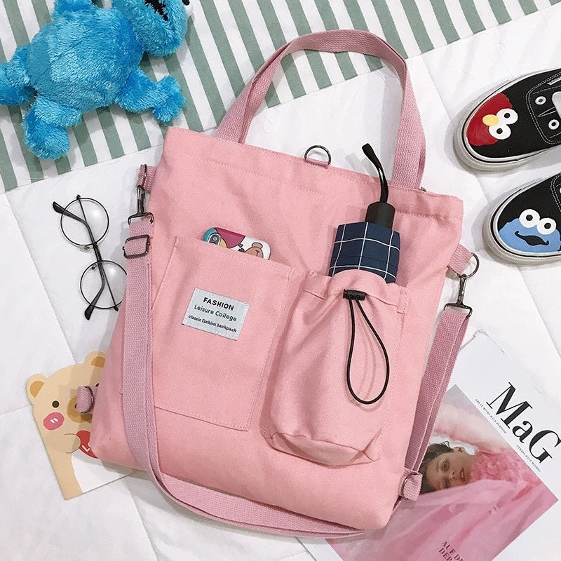 Harajuku Canvas Students Handbag Shoulder Bag Backpack