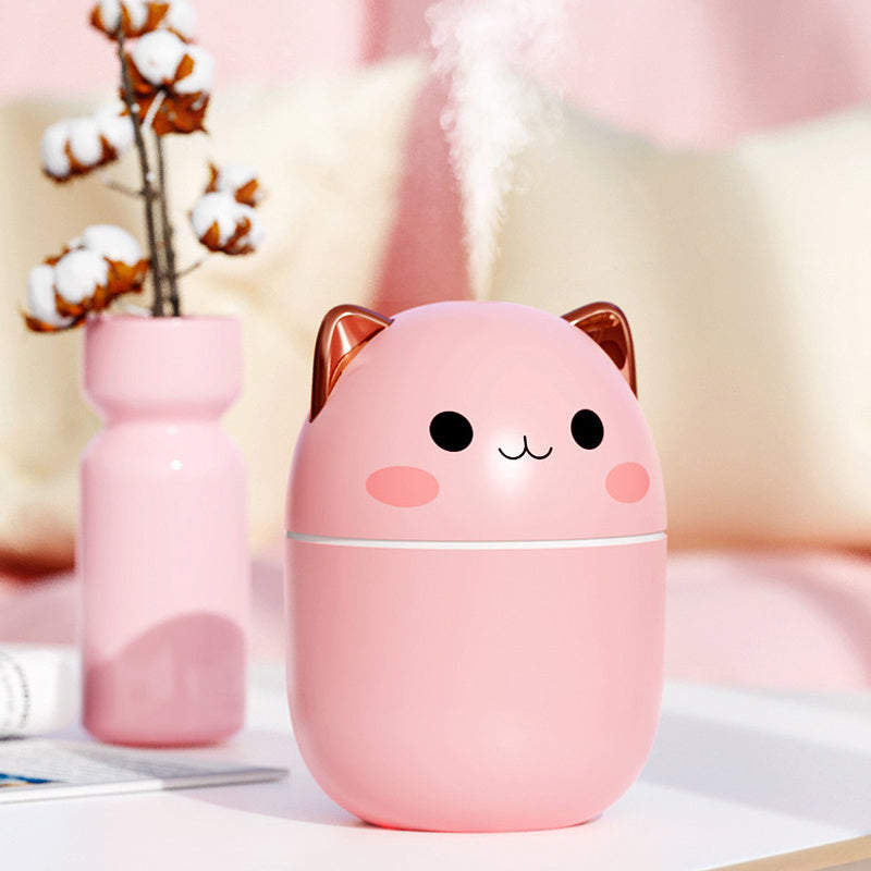 Cute Cat Ultra-Silent Air Humidifier/Purifier/Aromatherapy With Led Cool Mist Spray