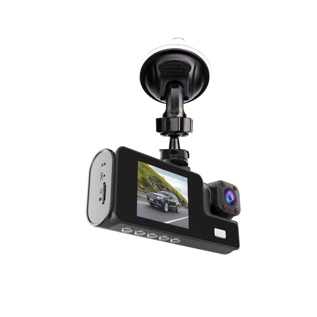 Car Dash Cam Front/Rear/Inside Dual Lens Video Recorder