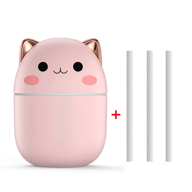 Cute Cat Ultra-Silent Air Humidifier/Purifier/Aromatherapy With Led Cool Mist Spray